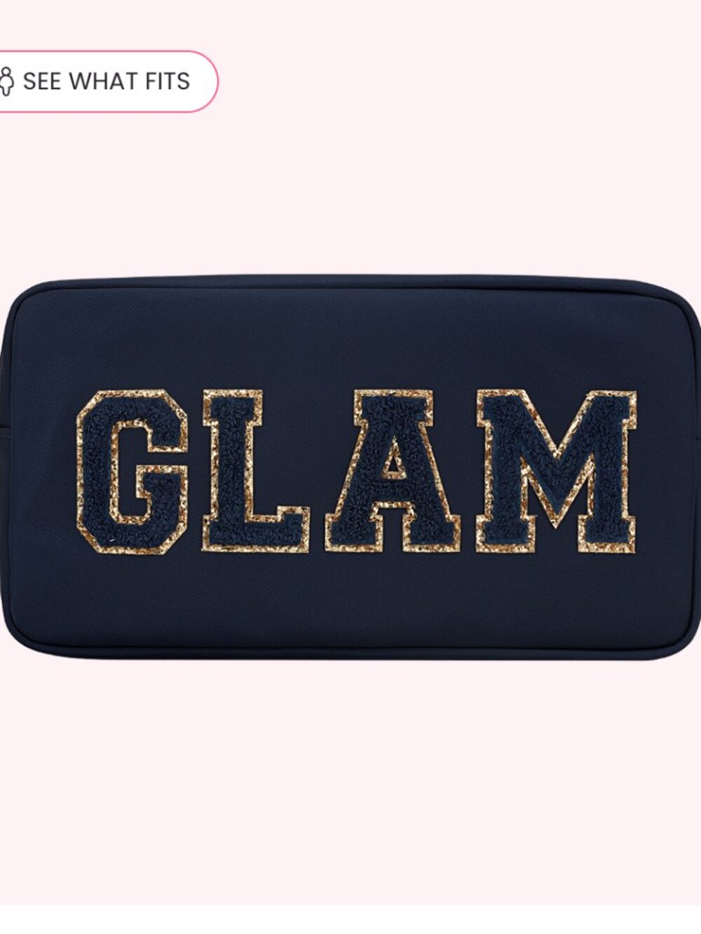 Stoney Clover Lane GLAM small pouch in sapphire